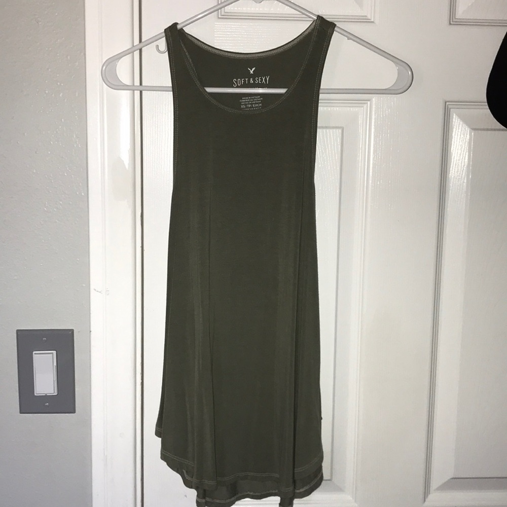 Green tank top